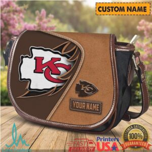 Kansas City Chiefs Personalized Name Leather Saddle Bag