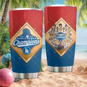 LA Dodgers 2025 World Series Champions Back to Back Team Roster Tumbler