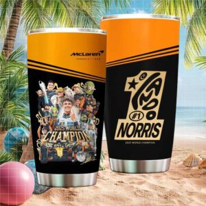 Lando Norris McLaren F1 2025 World Champion Commemorative Racing Tumbler