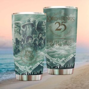 Lord of the Rings 25th Anniversary Fellowship Teal Misty Mountains Tumbler