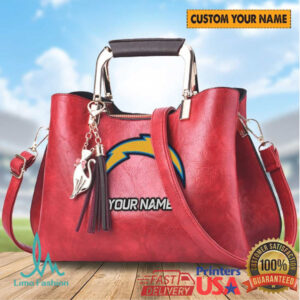 Los Angeles Chargers Custom Name Designer Leather Shoulder Bag