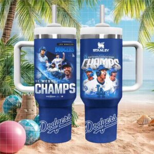 Los Angeles Dodgers NL West Champs Stanley Tumbler 40oz with Handle