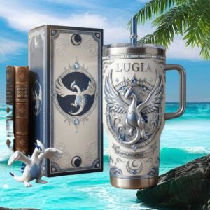 Lugia Guardian of the Tides Luxury 3D Engraved Pokemon Tumbler & Box Set