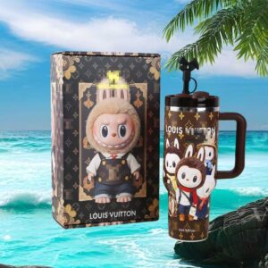 Luxury Style Monogrammed Bunny Character Group Design 40oz Travel Tumbler