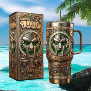 MF DOOM Operation Doomsday Hip Hop Legend 3D Sculpted Mask Tumbler