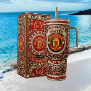 Manchester United “Glory Glory” Est 1878 Luxury Jeweled Heritage Tumbler