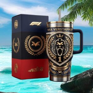 Max Verstappen F1 World Champion #1 Red Bull 3D Tumbler Wrap