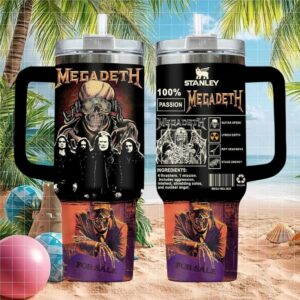 Megadeth Heavy Metal Band Peace Sells Vic Rattlehead Tumbler Wrap