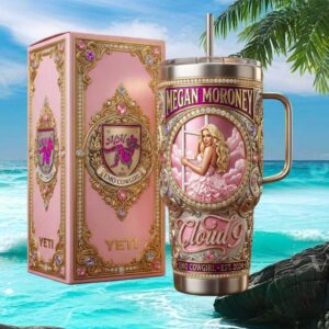 Megan Moroney “Emo Cowgirl” 40oz Tumbler Pink Cloud 9 Rhinestone Style Music Merch