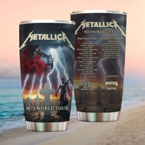 Metallica M72 World Tour 2026 Graveyard Design Insulated Travel Tumbler