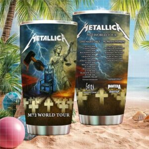 Metallica M72 World Tour 2026 Justice For All Statue & Cemetery Art Tumbler
