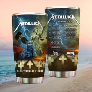 Metallica M72 World Tour 2026 Lady Justice Electric Chair Tumbler