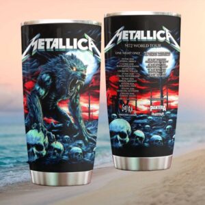 Metallica M72 World Tour 2026 Werewolf & Skulls Concert Tumbler