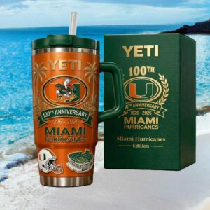 Miami Hurricanes 100th Anniversary 1926 2026 Limited Edition Tumbler