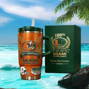 Miami Hurricanes 100th Anniversary Centenary Edition Orange Tumbler