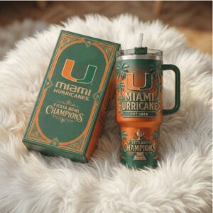 Miami Hurricanes Fiesta Bowl Champions 3D Palm Tree & Logo Collector Tumbler