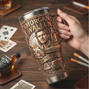 Morgan Wallen “I'm The Problem” 40oz Tumbler, Country Music 3D Graphic Travel Tumbler