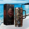 21 Savage “Savage Mode II” 3D Sculpted 40oz Tumbler Red & Gold Edition 21 Savage “Savage Mode II” 3D Sculpted 40oz Tumbler Red & Gold Edition