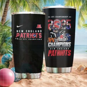 New England Patriots 2025 AFC Champions Nike Fan Commemorative Tumbler