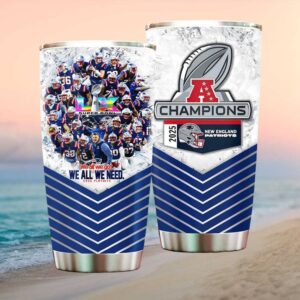 New England Patriots 2025 Super Bowl Champions Team Roster Photo Tumbler