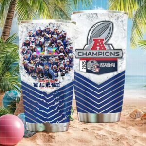 New England Patriots 2025 Super Bowl Champions “We All We Need” Commemorative Tumbler