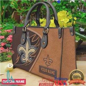 New Orleans Saints Personalized Handbag Custom Name NFL Luxury Tote