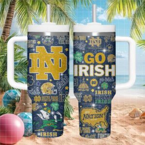 Notre Dame Fighting Irish Go Irish Collegiate Monogram Tumbler Wrap