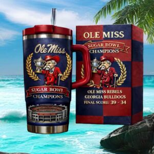 Ole Miss Rebels Sugar Bowl Champions 40oz Tumbler with Handle