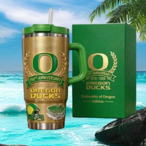 Oregon Ducks 150th Anniversary Limited Edition Gold & Green Commemorative Tumbler