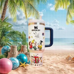 Peanuts Snoopy and Friends White Tumbler Design