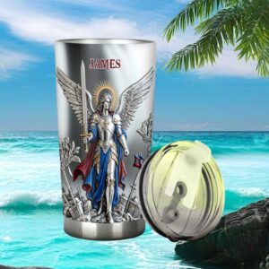 Personalized Archangel Saint Michael Armor of God Stainless Steel Tumbler