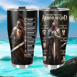 Personalized Armor of God Knight Christian Tumbler Custom Name Acrostic