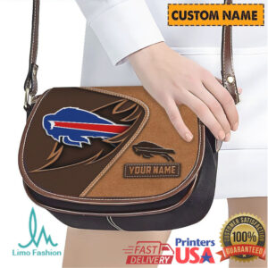 Personalized Buffalo Bills NFL Custom Name Saddle Crossbody Bag
