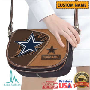 Personalized Dallas Cowboys NFL Custom Name Saddle Crossbody Bag