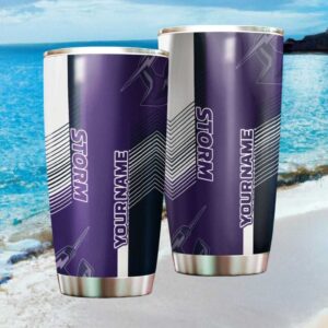 Personalized Melbourne Storm NRL Tumbler Custom Name Insulated Tumbler