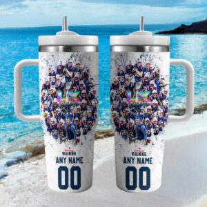 Personalized New England Patriots Super Bowl LIX Champions Tumbler