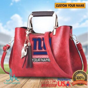 Personalized New York Giants Leather Tote Custom Name NFL Women's Purse