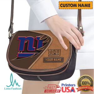 Personalized New York Giants NFL Custom Name Saddle Crossbody Bag