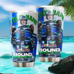 Personalized Seattle Seahawks Super Bowl Bound LIX Fan Gift Tumbler