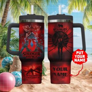 Personalized Stranger Things Vecna & Demogorgon 40oz Tumbler with Handle