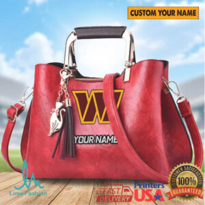 Personalized Washington Commanders Leather Bag Custom Name NFL Purse