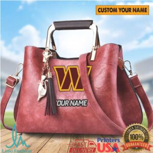 Personalized Washington Commanders Leather Bag Custom Name NFL Purse