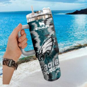 Philadelphia Eagles Modern Brush Stroke NFL Football Fan Tumbler