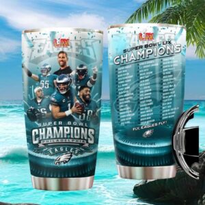 Philadelphia Eagles Super Bowl LIX Champions Roster Commemorative Tumbler