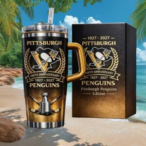 Pittsburgh Penguins 100th Anniversary 1927 2027 Gold Edition 40oz Tumbler