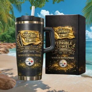 Pittsburgh Steelers 50th Anniversary The Terrible Towel Collector's Tumbler
