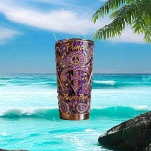 Prince Purple Rain Mosaic Art Tribute Music Legend Tumbler