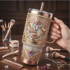 Professional Hair Stylist 40oz Tumbler Rose Gold Salon Artist Tumbler