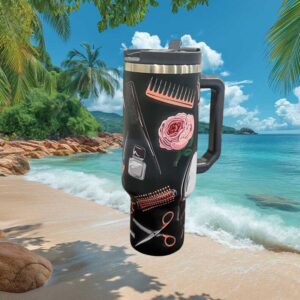 Professional Hair Stylist & Cosmetology Tools Black Matte Tumbler