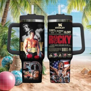Rocky Balboa 50th Anniversary Glory Graphic 40oz Tumbler with Handle